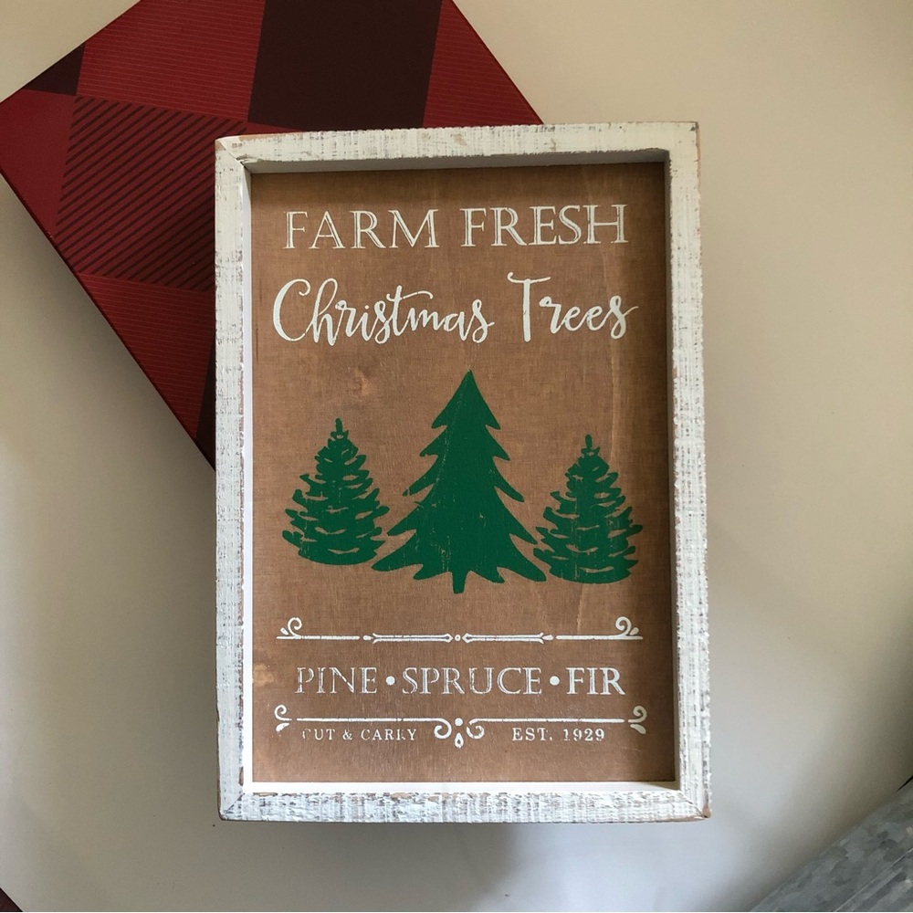 NWT Farm Fresh Christmas Trees Sign